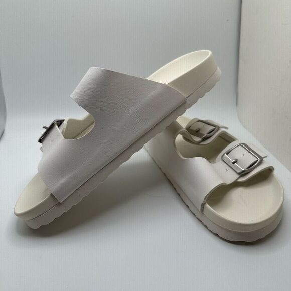 CUSHIONAIRE Women's soft footbed Sandal with +Comfort 7 WHITE - Picture 7 of 7